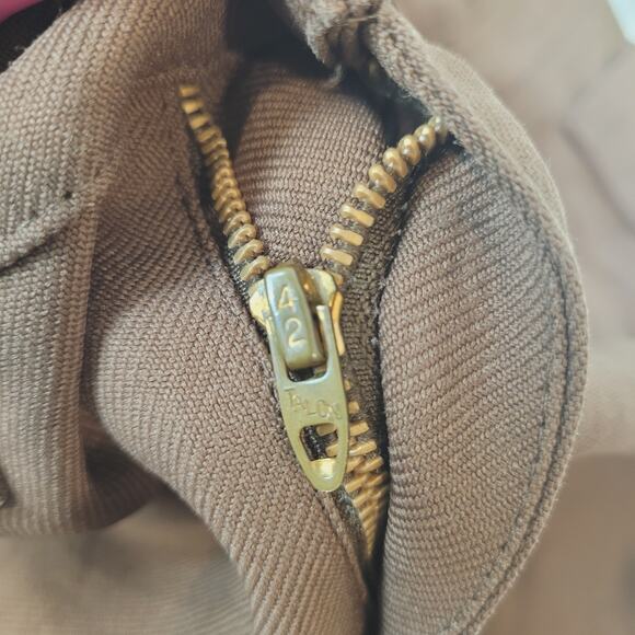 VTG 70s Levi's Sta-Prest Pants 33 Waist Short Crop High Rise Talon 42 - Picture 7 of 9